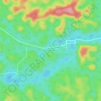 Carte topographique Riozinho, altitude, relief