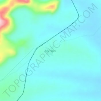 Carte topographique Niangbo, altitude, relief