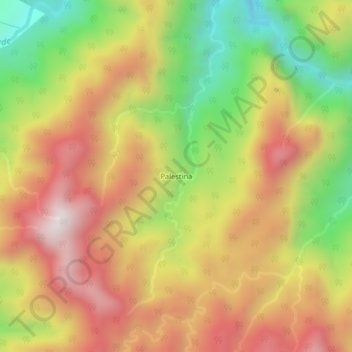 Carte topographique Palestina, altitude, relief