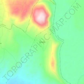 Carte topographique El Valle, altitude, relief