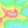 Carte topographique Mount Athabasca, altitude, relief