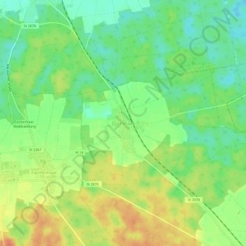 Carte topographique Dürrnhaar, altitude, relief