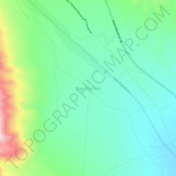 Carte topographique Bajo Carrizal, altitude, relief