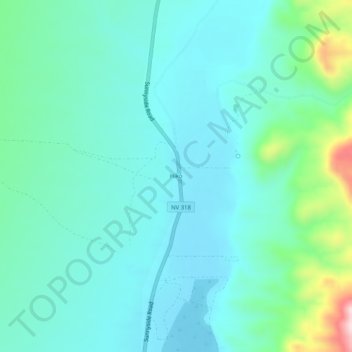 Carte topographique Hiko, altitude, relief