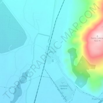 Carte topographique Caleras, altitude, relief