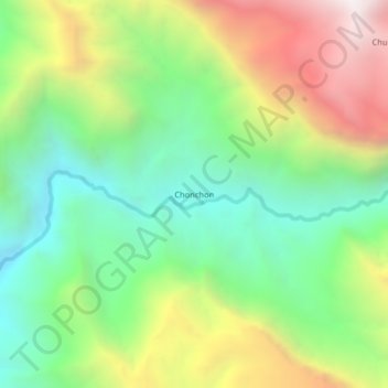 Carte topographique Chonchon, altitude, relief