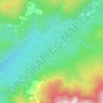 Carte topographique Vignalella, altitude, relief