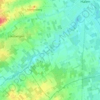 Carte topographique Rotem, altitude, relief