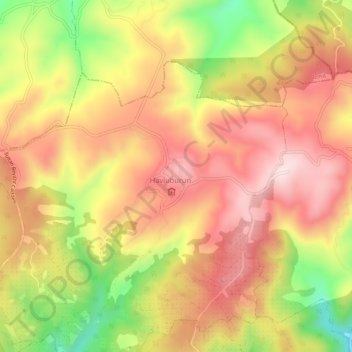 Carte topographique Havluburun, altitude, relief
