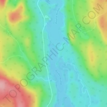 Carte topographique Lac Lavigne, altitude, relief