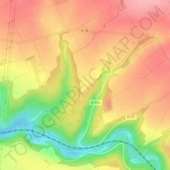 Carte topographique Goulette, altitude, relief