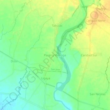 Carte topographique Parang Mangga, altitude, relief