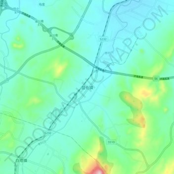 Carte topographique Kunlun, altitude, relief