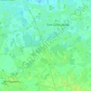 Carte topographique Zevensterre, altitude, relief