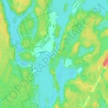 Carte topographique Moore Falls, altitude, relief