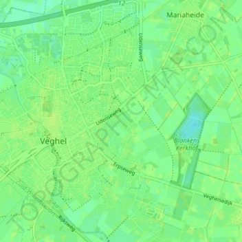Carte topographique Beukelaar, altitude, relief