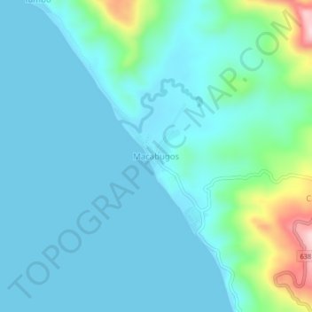 Carte topographique Macabugos, altitude, relief