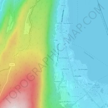Carte topographique Le Clos, altitude, relief