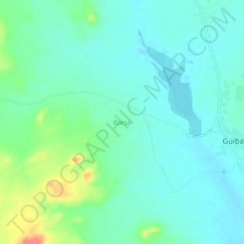 Carte topographique Barsa, altitude, relief