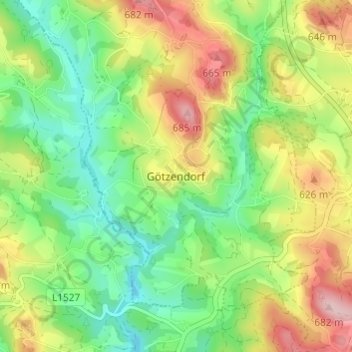 Carte topographique Götzendorf, altitude, relief