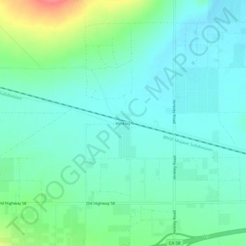 Carte topographique Hinkley, altitude, relief
