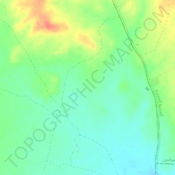 Carte topographique Kasbah, altitude, relief