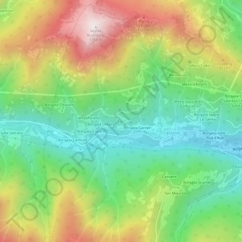 Carte topographique Fasi, altitude, relief