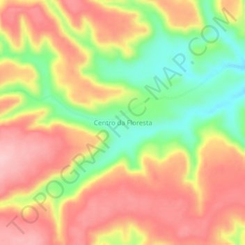 Carte topographique Centro da Floresta, altitude, relief