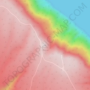 Carte topographique Thirst, altitude, relief