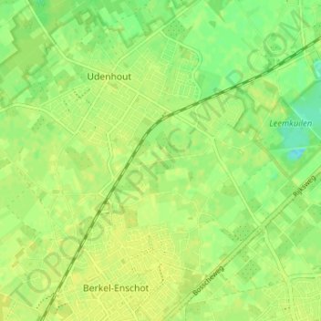 Carte topographique Berkhoek, altitude, relief
