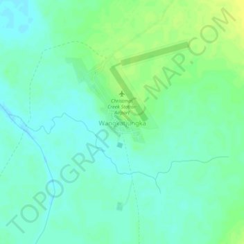 Carte topographique Wangkatjungka, altitude, relief