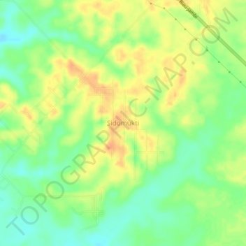 Carte topographique Sidomukti, altitude, relief
