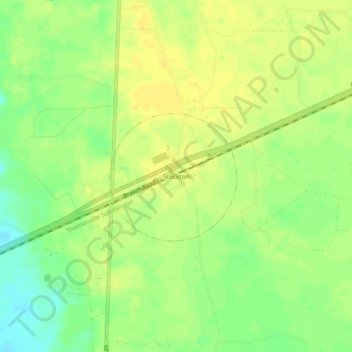 Carte topographique Stockton, altitude, relief