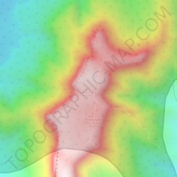 Carte topographique Mahuli Fort, altitude, relief