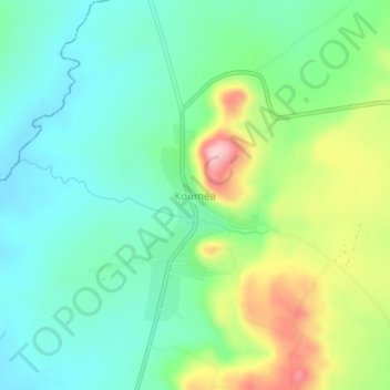 Carte topographique Kouméa, altitude, relief