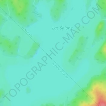 Carte topographique Lac Salone, altitude, relief