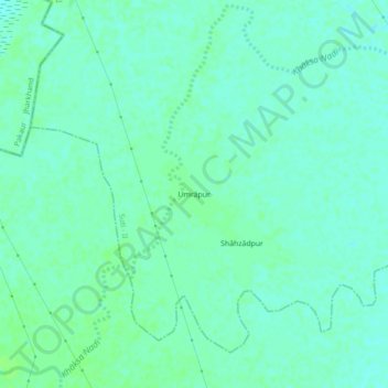 Carte topographique Umrapur, altitude, relief
