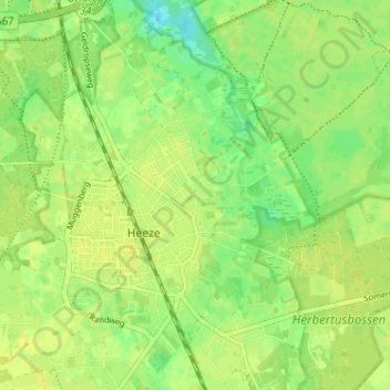 Carte topographique Strabrecht, altitude, relief