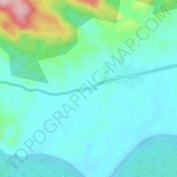 Carte topographique Densite, altitude, relief