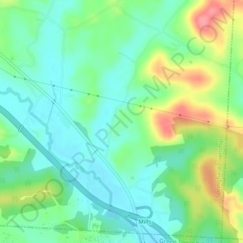 Carte topographique Gallia County Fairgrounds, altitude, relief