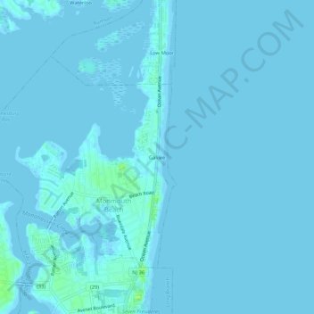 Carte topographique Galilee, altitude, relief