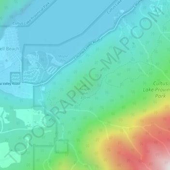 Carte topographique Teapot Hill, altitude, relief
