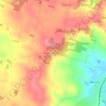 Carte topographique Le Causse, altitude, relief
