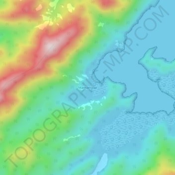Carte topographique Mamanguá, altitude, relief