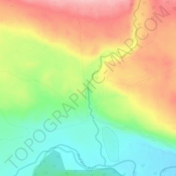 Carte topographique Bighorn Falls, altitude, relief