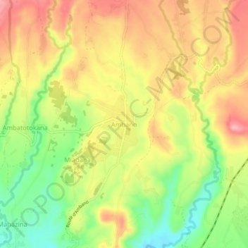 Carte topographique Ambano, altitude, relief