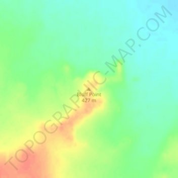 Carte topographique Bluff Point, altitude, relief