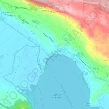 Carte topographique Anzasco, altitude, relief