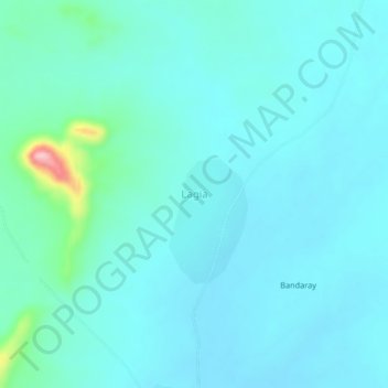 Carte topographique Lagia, altitude, relief