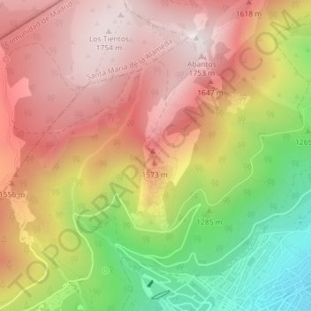 Carte topographique Portacho, altitude, relief